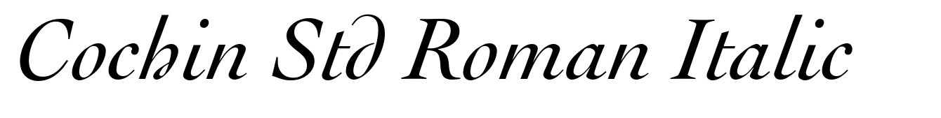 Cochin Std Roman Italic